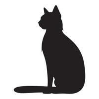 Cat black Silhouette vector