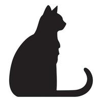 Cat black Silhouette vector