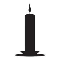 Candle black Silhouette vector