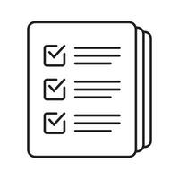 Checklist icon. List vector line icon.