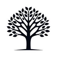 Tree silhouette vector. vector