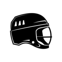 Hockey helmet silhouette vector. vector