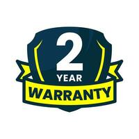 2 year warranty logo concept illustration flat design vector