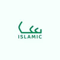 One letter arabic typography logo. vector