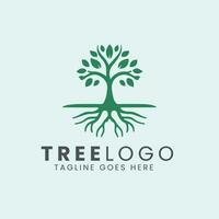 Tree Icon Logo Design, Nature trees vector illustration logo design.