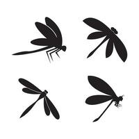 Dragonfly logo icon symbol vector design template illustration.