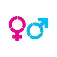 Gender logo icon symbol vector design template illustration.