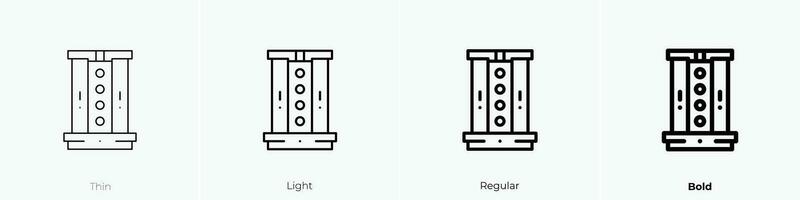 shower icon. Thin, Light, Regular And Bold style design isolated on white background vector