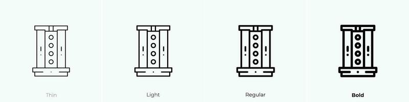 ducha icono. delgado, luz, regular y negrita estilo diseño aislado en blanco antecedentes vector