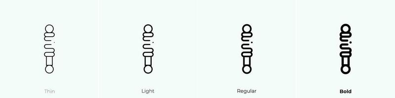 shock absorber icon. Thin, Light, Regular And Bold style design isolated on white background vector