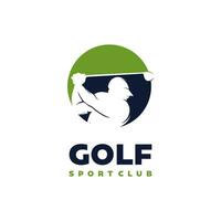 golf deporte logo vector diseño modelo