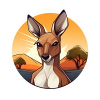 Kangaroo Artistic Style Painting Drawing Illustration No Background Perfect for Print on Demand Merchandise AI Generative png