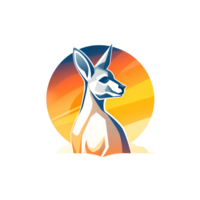 Kangaroo Artistic Style Painting Drawing Illustration No Background Perfect for Print on Demand Merchandise AI Generative png