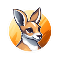 Kangaroo Artistic Style Painting Drawing Illustration No Background Perfect for Print on Demand Merchandise AI Generative png