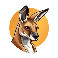 Kangaroo Artistic Style Painting Drawing Illustration No Background Perfect for Print on Demand Merchandise AI Generative png