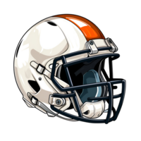American Football Helmet Cartoon Style Painting Drawing Illustration No Background Perfect for Print on Demand Merchandise AI Generative png