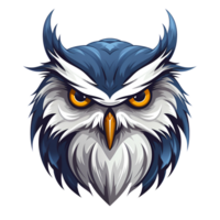 Cartoon Style Owl Painting Drawing Logo Painting Drawing Illustration No Background Perfect for Print on Demand AI Generative png