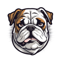 Bulldog Artistic Style Painting Drawing Artwork Dog Puppy No Background Perfect for Print on Demand Merchandise AI Generative png