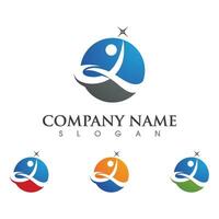 Human character logo sign vector