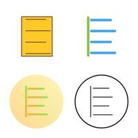 Unique Left Align Vector Icon