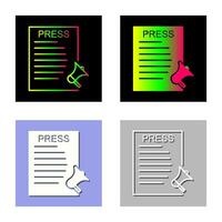 Unique Press Releases Vector Icon