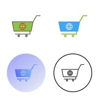 Unique Global Shopping Vector Icon