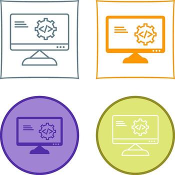 Unique Code Optimization Vector Icon