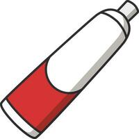 Tube of toothpaste icon in doodle style on a white background vector