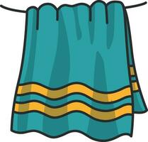 Towel icon. Flat illustration of towel icon for web design vector