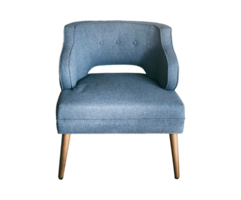 Modern Armchair on Isolated Transparent Background, png