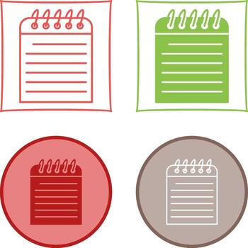 icono de vector de nota única