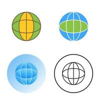 Unique Globe Vector Icon