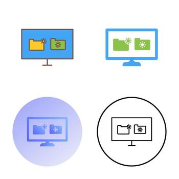 Unique Corrupted Data Vector Icon