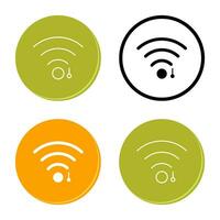 icono de vector de signo wifi único