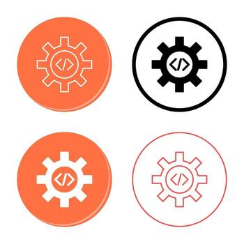 Unique Code Optimization Vector Icon