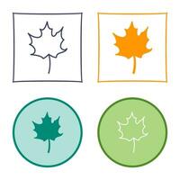 Autumn Leaf Vector Icon