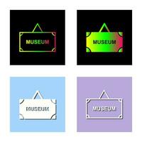 icono de vector de etiqueta de museo