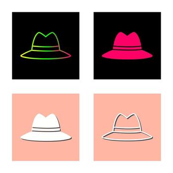 icono de vector de sombrero