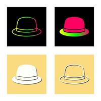 icono de vector de sombrero