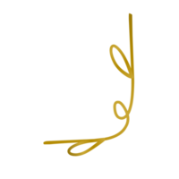 Gold line corner png