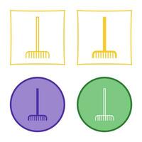 Fork picking Leaves Vector Icon