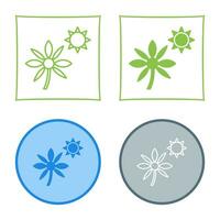 Flower in sunlight Vector Icon