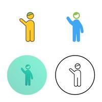 Waving to people Vector Icon