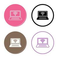 Connected Laptop Vector Icon