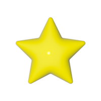 3d render of colorful star on isolated background png