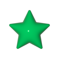 3d render of colorful star on isolated background png