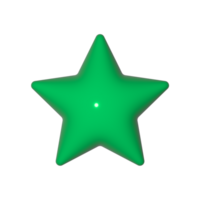 3d hacer de vistoso estrella en aislado antecedentes png