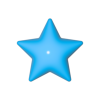 3d render of colorful star on isolated background png