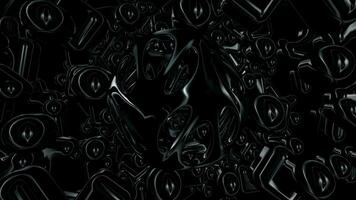 Background with Black Shapes, Reflection, Unique Design, 3D Render, Figures video