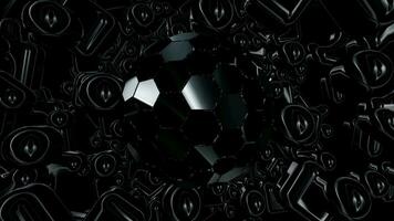 Background with Black Shapes, Reflection, Figures, 3D Render, Unique Design video
